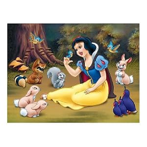 Snow White's Forest Friends Art Print