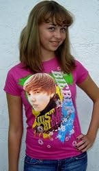 JUSTIN BIEBER T-SHIRTS - HOT PINK! - JUSTIN BIEBER SHIRTS - SEXY PINK JUNIORS *TIGHT* N *SEXY* GIRLY TEE