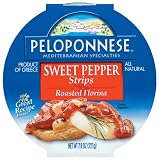 Peloponnese Sweet Pepper Strips, Roasted Florina, 7.8-Ounce Plastic Tubs (Pack of 6)