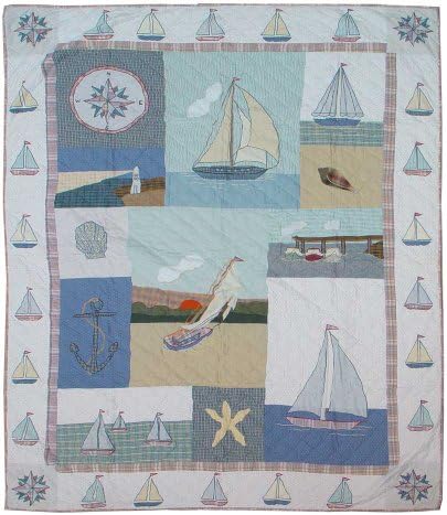 Patch Magic Twin Nautical Duvet Cover, 70-Inch by 88-Inch