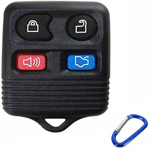 Lzki 4 Button Remote Key Fob Case Shell Pad Replacement for Ford/Lincoln/Mercury 1999 - 2006