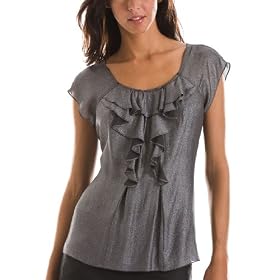 Buy Armani Exchange Metallic Ruffled Blouse by Armani Exchange