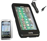 iTALKonline Triple Pack BLACK Tough Armour Hard Hybrid Case/Cover/Skin, LCD ....