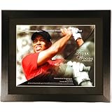 Tiger Woods Framed 16x20 piece including an actual piece of Tiger's game used golf glove... by 