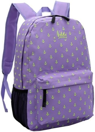 Fedo Solid Color Anchors Pattern Backpack