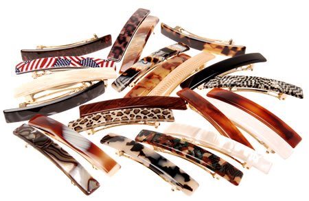 France Luxe 6cm Small Rectangle Barrette - Classic