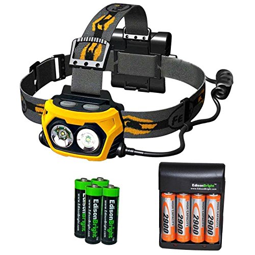Fenix HP25 360 Lumen LED floodspot combination light Headlamp with Four