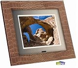 GiiNii 8 Inch Ultra Thin Digital Frame in Embossed Leather Frame