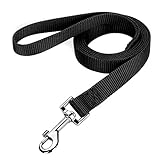 Dog Leash, Itery Pet Durable Leash Strap for Puppy Pet Leash Rope 4-feet Long 3/4 Inch Wide (Black, 4 Feet)