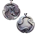 Pewter Perthro - Rune of Good Luck Charm Pendant Pagan Amulet Wicca Wiccan Necklace Witchcraft Jewelry