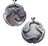 Pewter Perthro - Rune of Good Luck Charm Pendant Pagan Amulet Wicca Wiccan Necklace Witchcraft Jewelry