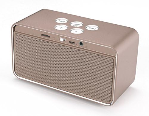 Mini Bluetooth Speaker,Haynie N-11 Wireless Portable Speaker with AUX TF Card, Daul Horns for Home Party / Beach / Picnic, For Cellphones Tablets Computers Laptops, Ipad, Christmas Gift（Golden)