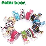 Polar Bear&reg; Washi Masking Tape With Cute Dispenser, 0.47"x5.5 Yards each, Pack of 12pcs(total 66 yards), assorted colors,(WT-1255)