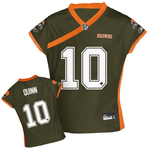 Reebok Cleveland Browns Brady Quinn Girl's (7-16) Be Luv'd Fashion Jersey Large