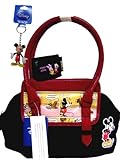 Adorable Mickey Mouse Shoulder Bag & Small Black Wallet + Key Chain