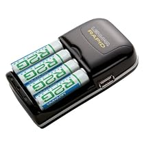 Lenmar R2G804U R2G 4 Hour Charger Includes USB Output with 4 R2G 2150mAh NI-MH for AA/AAA Batteries