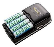 Lenmar R2G804U R2G 4 Hour Charger Includes USB Output with 4 R2G 2150mAh NI-MH for AA/AAA Batteries