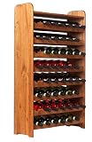 Weinregal Flaschenregal Weinschrank Vinothek für 56 Flaschen in Kirschbaumfarbig