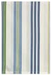 Durable Flat Weave 100% Cotton Colorful White and Blue Striped Dishtowel 18" X 28" Set / 6