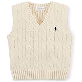 Ralph Lauren(ラルフローレン) ワンポイントコットンベスト(OffWhite) 12M(9-12ヶ月) [並行輸入品]