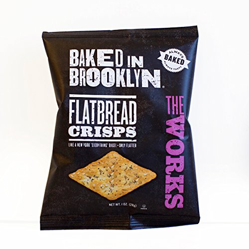 Baked in Brooklyn Flatbread Crisps, The Works, 1-ounce Bags (Pack of 24)