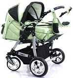 ADBOR Twin Pram DUO No.45 green / black ADBOR Twin Pram DUO No.45 green / black