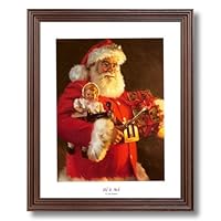 Old St Nick Santa Clause Christmas Picture Framed Art Print #1