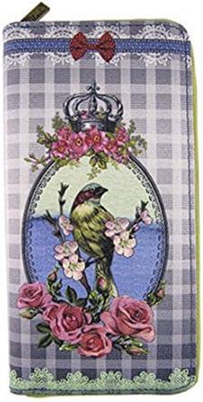 Mlavi Bird with Crown Bello Zip Around Wallet