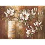 IMAGE OF Professionally Plaqued Elaine Vollherbst-Lane Southern Magnolias Art Print Poster - 16x20 with RichAndFramous Black WoodMounting