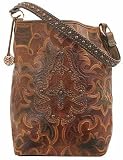 Double J Handbag Small Tote CN Brown Antique Copper Boot Leather Print Nailhead