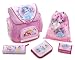 Undercover DP11825 - Schulranzenset Disney Princess 5- teilig, Schüleretui gefüllt, Schlamper, Geldbörse, Sportbeutel