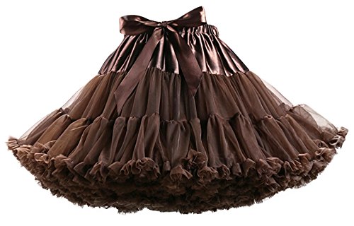 IF FEEL Women's Luxurious Soft Chiffon Petticoat Tulle Tutu Skirt