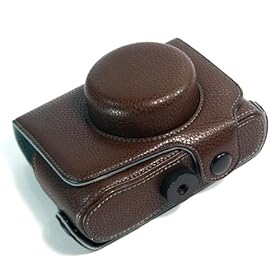Brown /PU Leather Camera Case for OLYMPUS E-P3 (1656-1)
