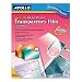 APOLLO AUDIO VISUAL / APOCG7033S / Quick-Dry Ink Jet Printer Transparency Film, 50 Sheets/box / Sold as 1 BX