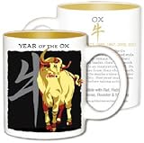 Asian Zodiac Coffee & Tea Mug Year of the Ox: Birth Years 1913 1925 1937 1949 1961 1973 1985 1997 2009
