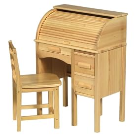 Click here to buy Junior Roll-Top Desk (Light Oak) by GuideCraft.