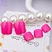 24 Pieces Pure Color Polishing False Toenails Shy Pink Short Square Full Cover Foot Patch for Ladies