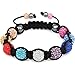 BodyJ4You Bracelet Crystal Balls Adjustable with 9 Disco Balls
