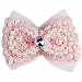 Strass Schleife Haarklammer Haarclip Haarspange Pink