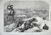 1860 GROUSE SHOOTING MAN RIFLE HORSE HOUND DOGS SPORT