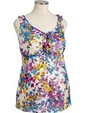 Old Navy Maternity Ruffled Chiffon Sleeveless Shirt