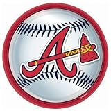 Costumes 203777 Atlanta Braves Baseball- Round Dinner Plates