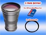 Raynox DCR-2025 2.2X PRO High Definition Telephoto Lens for Canon Powershot G7 G9 w/FREE BONUS 1GB Memory Card & UV Protective Filter