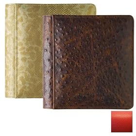 RODEO RED #103 pebble grain leather 1-up 5x7 album by Raika - 5x7