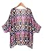 Bestyou Women's Chiffon Long Kimono Jacket Cardigan Beach Maxi Dress Bikini Swimsuit Cover Up Swimwear (Print B)