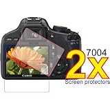 2x Canon EOS REBEL 550D T2i Digital Camera Premium Clear LCD Screen Protector Cover Guard Film, no cutting is required! Exact fit and satisfaction guaranteed!