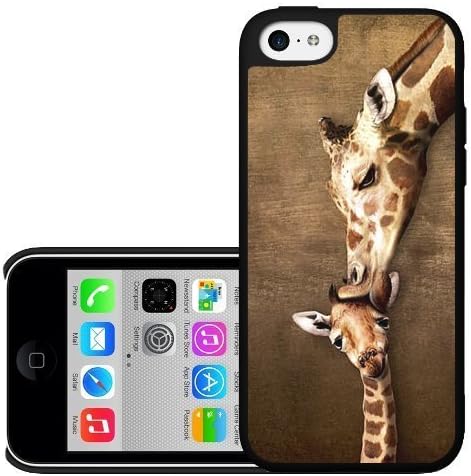 ALLCASE Mommy Giraffe Kissing Baby Giraffe Hard Snap on Phone Case for iPhone 6 Plus (5.5inch)
