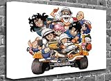 Anime Dragonball Goku Characters Canvas Art Picture, Size: 32" x 20" (82 x 51 cm) FRAMED CANVAS