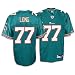 Jake Long Jersey: Reebok Aqua Replica #77 Miami Dolphins Jersey - XX-Large