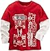Carter's Boys' 2T-8 Long Sleeve Layered Firetruck Tee 3T